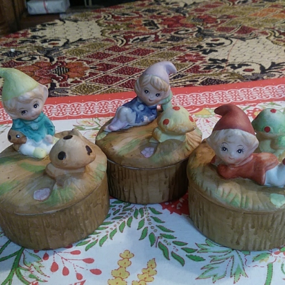 🌹Set of pixie elfs jewelry keepers